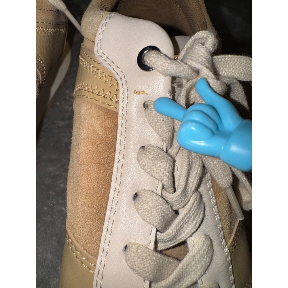 J McLaughlin Emerson Sneakers Women SZ 9 40 Suede Golden Caramel Lace Up Comfort - Picture 8 of 9